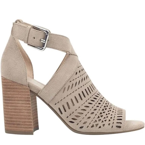 Marc Fisher Geela Sand Suede Heels - Picture 1 of 6